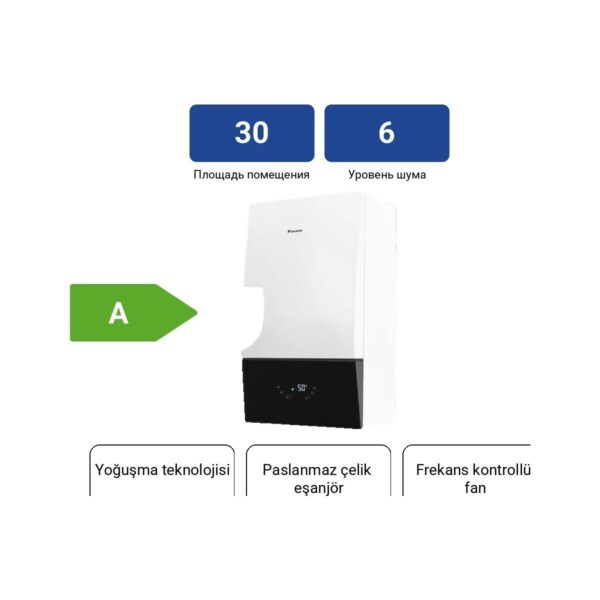 Daikin Premix VZ 30 KW Tam Yoğuşmalı Kombi Bacalı Isıtma Tekniği ile Yüksek Kapasite