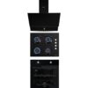 Kumtel Home Siyah Cam Ankastre Set (DA6-830 Davlumbaz + KO-40 TAHDF Ocak+ B66-S2 Fırın)