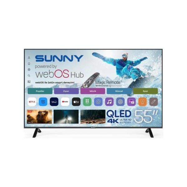 Sunny SN55QMN252 55″ 140 Ekran Uydu Alıcılı 4K Ultra HD webOS Smart QLED TV