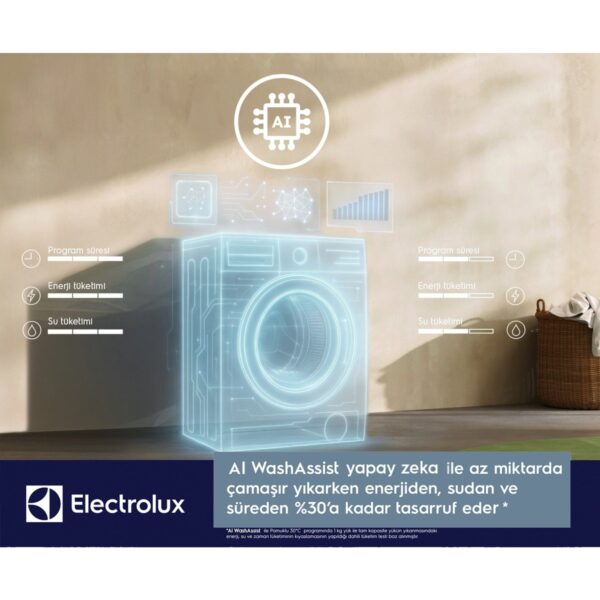Electrolux EW6F9452T 600 Serisi Aı Washassist FULLWASH45′ 10,5 kg 1400 Devir A Enerji Sınıfı Çamaşır Makinesi