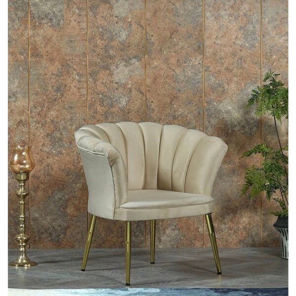 Trend Yolla Gelsin Trend Papatya Çay Seti Koltuk Takımı Modern Tasarım Krem Renk 2+1+1 Derinlik 100 cm