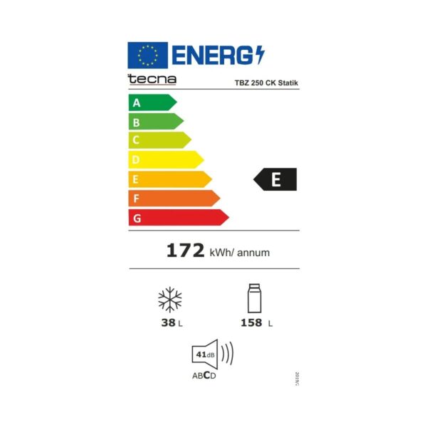 Tecna Tbz 250 Ck Statik 196LT. Iki Kapılı Buzdolabı Beyaz