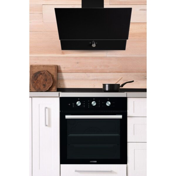 Kumtel Kristal Siyah Cam Ankastre Set (DA6-830 Davlumbaz + KO-40 TAHDF Ocak + B66 – SF2 Fırın)
