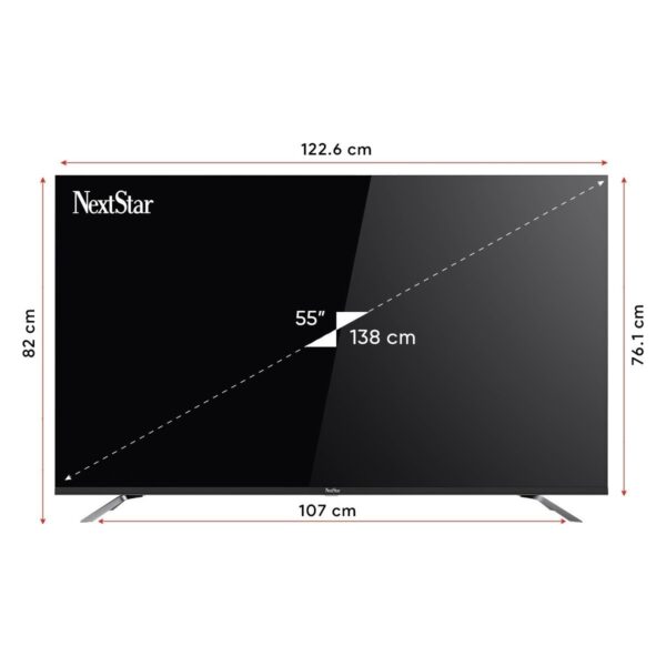 Nextstar YE-55IDG11 55″ 140 Ekran Uydu Alıcılı 4K Ultra HD Google Smart MiniLED TV