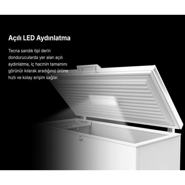 Tecna Dual 600 Lt Sandık Tipi Derin Dondurucu 6573 C Enerji Sınıfı Statik Soğutma ve Düşük Enerji Tüketimi