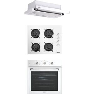 Kumtel Beyaz Aspiratörlü Turbo Ankastre Set (B66 - SF2 (MT) + DS6-905W + KO-40TAHDF)
