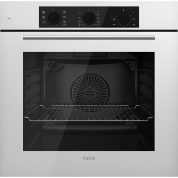 Ferre QBL62CB – SS206 -D087 60 cm Beyaz Cam Turbolu Ankastre Set -Yeni 2025