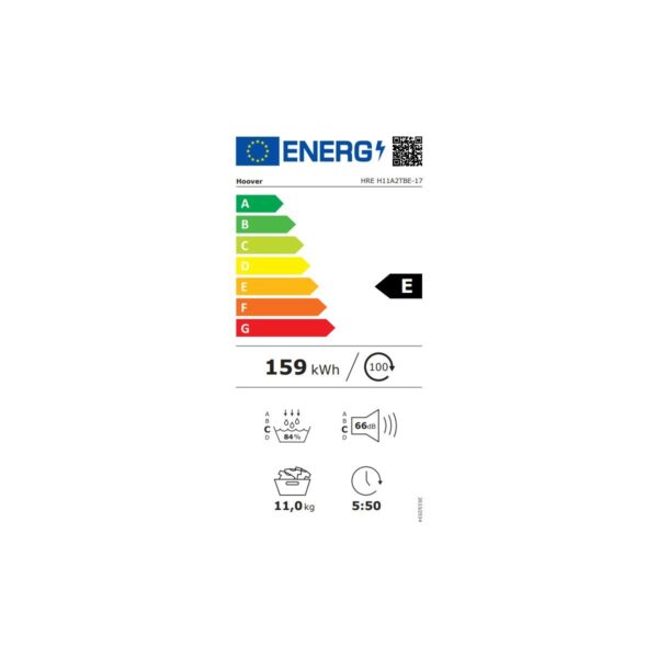 Hoover HREH 11A2TBE-17 11 kg Wi-Fi Bağlantılı Isı Pompalı Kurutma Makinesi