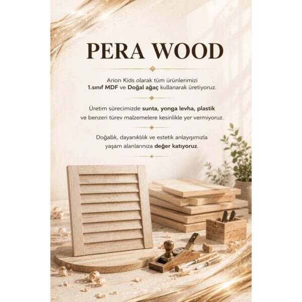 Kids Pera Wood MDF Çekmeceli Şifonyer ve Kitaplık Set | REHAU Kaplama Çekmece Yüzeyleri | Ağaç Ayaklar