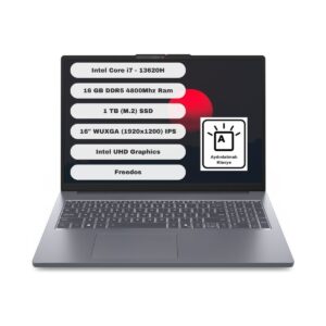 Lenovo Ideapad Slim 3 16IRH10 Intel Core I7 13620H 16GB 1tb SSD Freedos 16" Fhd Taşınabilir Bilgisayar 83K2001VTR
