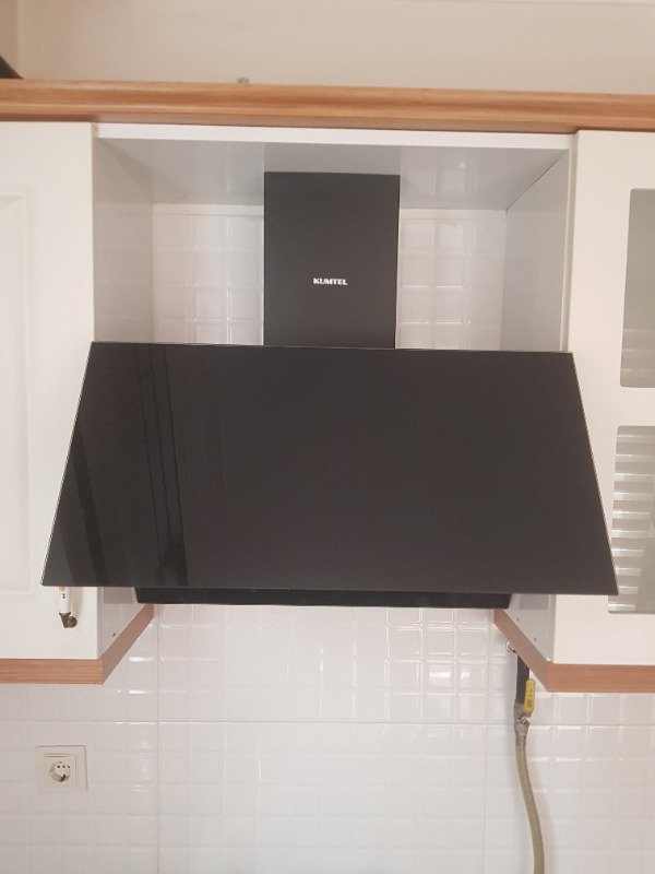 Kumtel Home Siyah Cam Ankastre Set (DA6-830 Davlumbaz + KO-40 TAHDF Ocak+ B66-S2 Fırın)