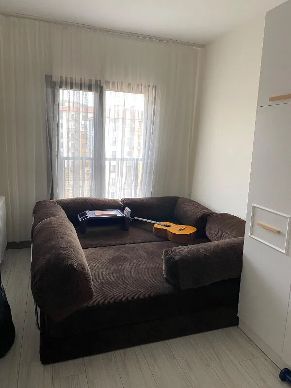 MONAMI 300X200 50DNS Kapalı Köşe Modüler Koltuk.kadife Fitilli Kumaş, Yatak Olabilen, Modern Tasarım.