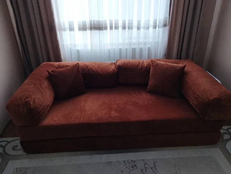 MONAMI Dechome Meganest Modern Fitilli Kadife Kanepe| Yatak Olabilen, Dayanıklı Orta Sert Sünger, Yıkanabilir Kılıf