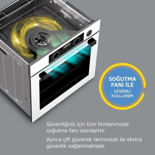 0+3 Fonksiyon Trend Mekanik Beyaz Power Turbo 2’li Ankastre Set ( Fırın + Ocak)