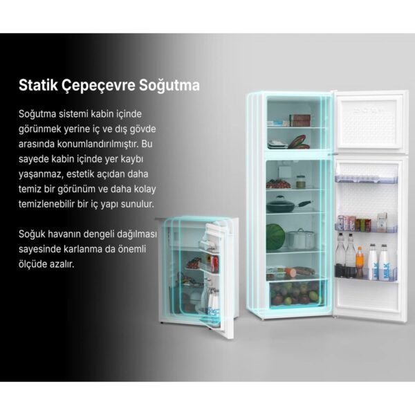 Tecna Tbz 250 Ck Statik 196LT. Iki Kapılı Buzdolabı Beyaz