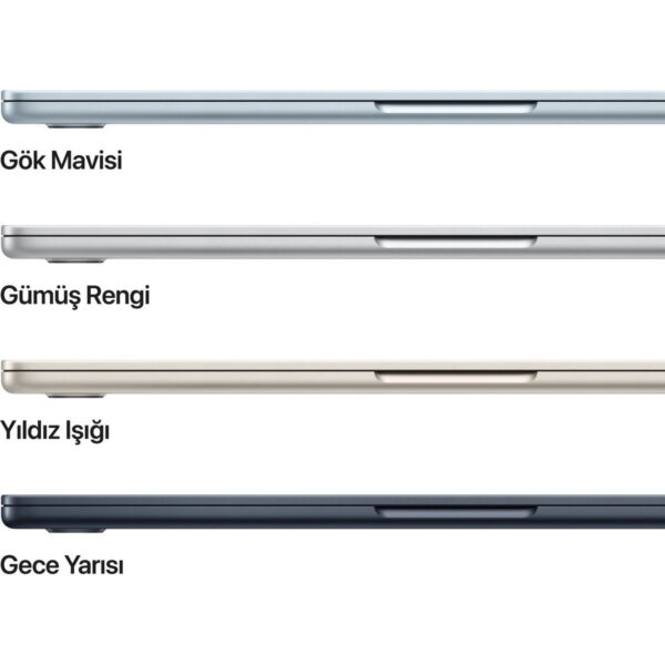 Apple MacBook Air M5 16GB 512GB SSD macOS 15″ Taşınabilir Bilgisayar Gece Yarısı MDVH4TU/A