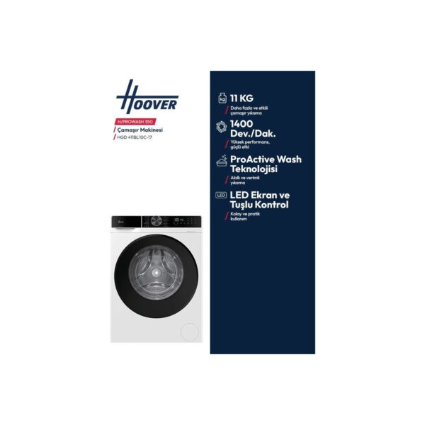 Hoover Hgd 411BL10C-17 11 kg 1400 Devir Çamaşır Makinesi