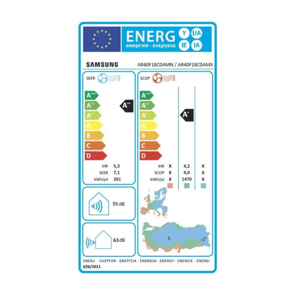 Samsung AR40F18C0AM/SK 18000 Btu Inverter Klima