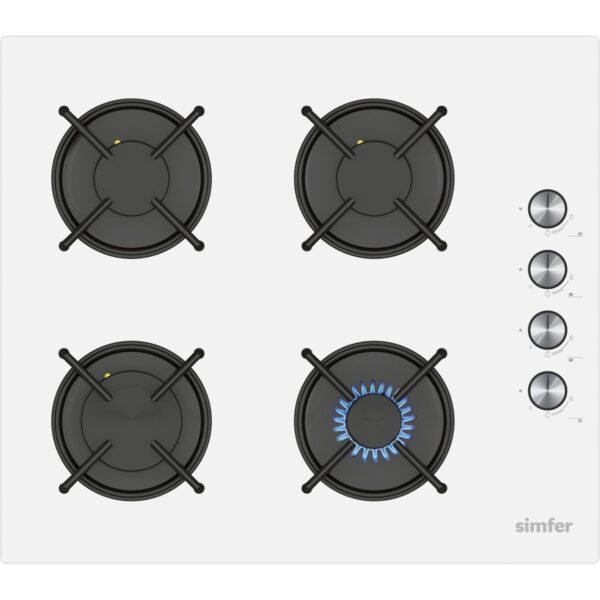 Ankastre Set Beyaz Cam Ocaklı Dijital Power Turbo Fanlı 2’li Set (Fırın + Ocak)