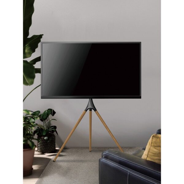 Şövalye Tipi Tv Standı 45″-65″ | Ahşap & Metal | 180° Döner | 32 kg Taşıma Kapasiteli