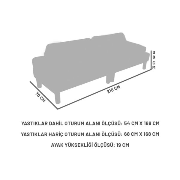 Zem Legna Bohem Kanepe, Açık Krem
