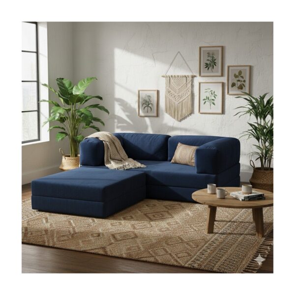 MONAMI Dechome Modern Fitilli Kadife | Köşe Koltuk | 180X180 Köşe Takımı | Modüler Köşe Takımı | Yataklı L Koltuk | Fitilli Kadife