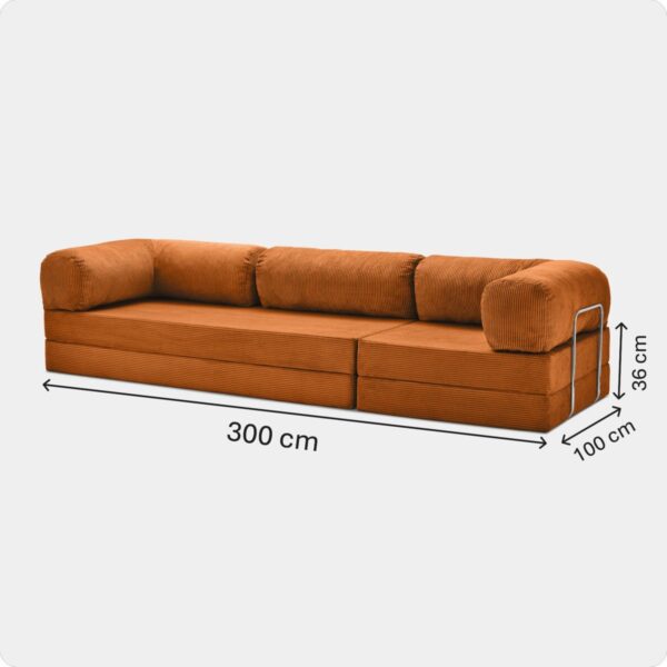 Nwin Home Linea Long 100×300 cm Modern Modüler Köşe Koltuk – Çok Amaçlı Yer Minderi Yatak Dinlenme Seti