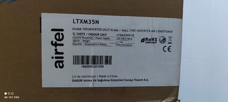 Airfel LTXM35N 12000 BTU R32 A++ Enerji Sınıfı Inverter Duvar Tipi Klima