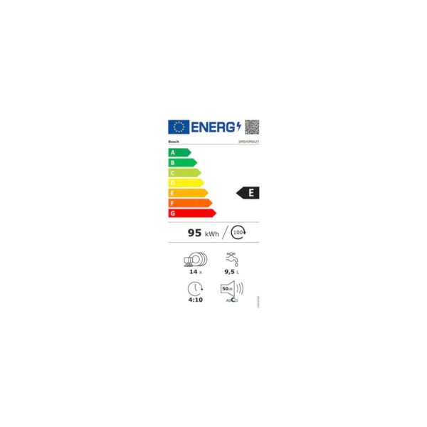 Bosch SMI4IMS62T 6 Programlı Yarı Ankastre Bulaşık Makinesi 14 Kişilik E Enerji Sınıfı