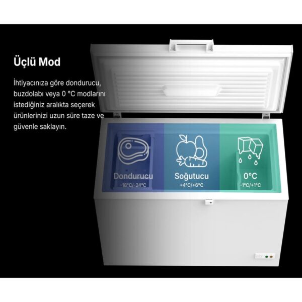 Tecna CF3320 Tye 3305 Dual Yatay Derin Dondurucu 305 L E Enerji Sınıfı Sandık Tipi